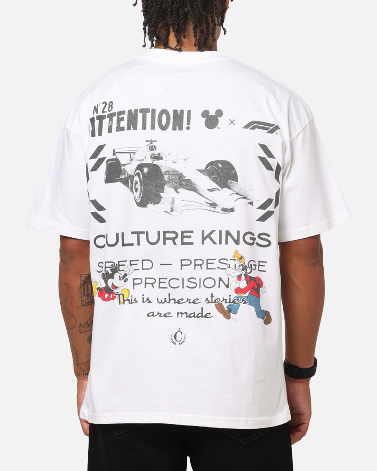 Culture Kings Disney x Formula 1® Mickey Mechanic Vintage T-Shirt White