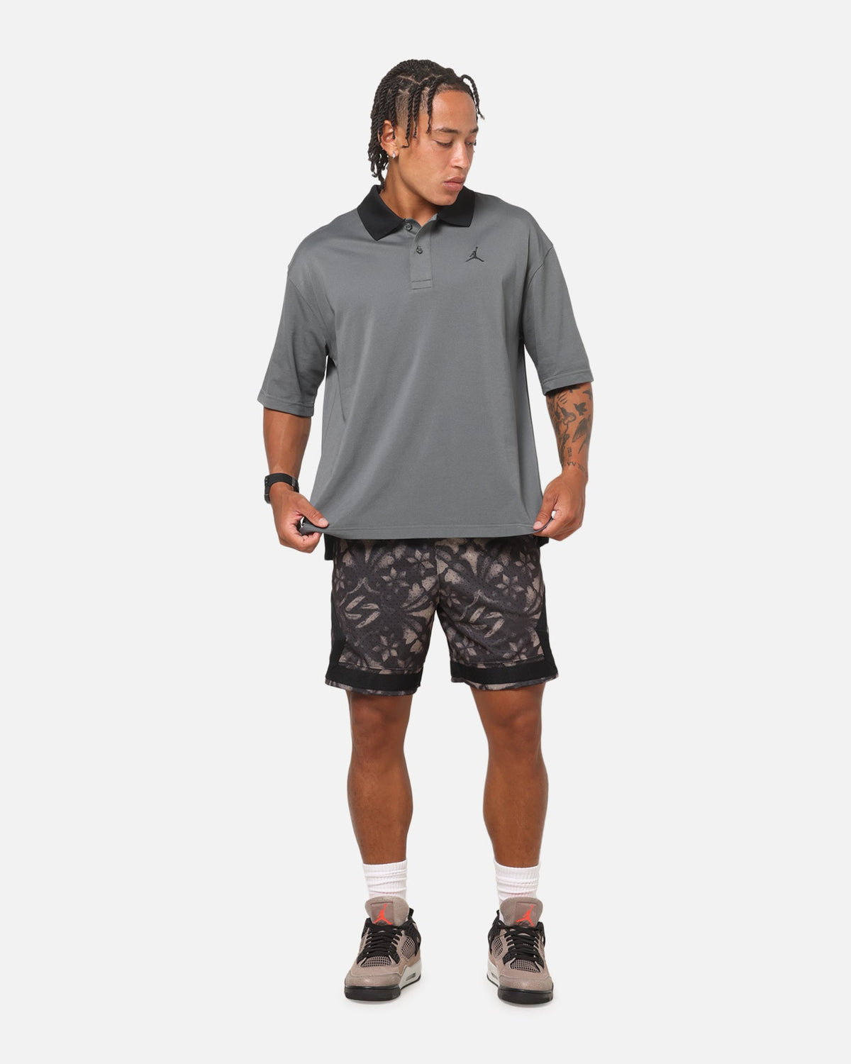 Jordan Brooklyn Polo Top Iron Grey
