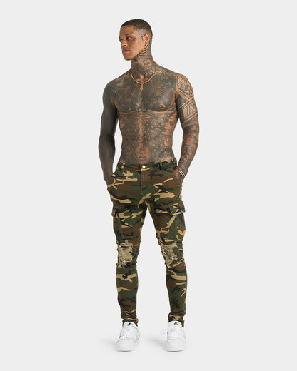 XXIII Sergeant Camo Ripped Jeans Camo
