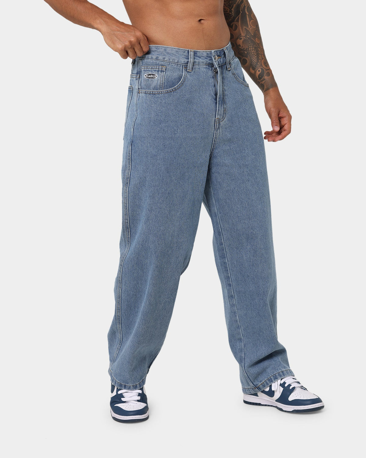 X-Large Bull Denim 91 Pants Mid Blue