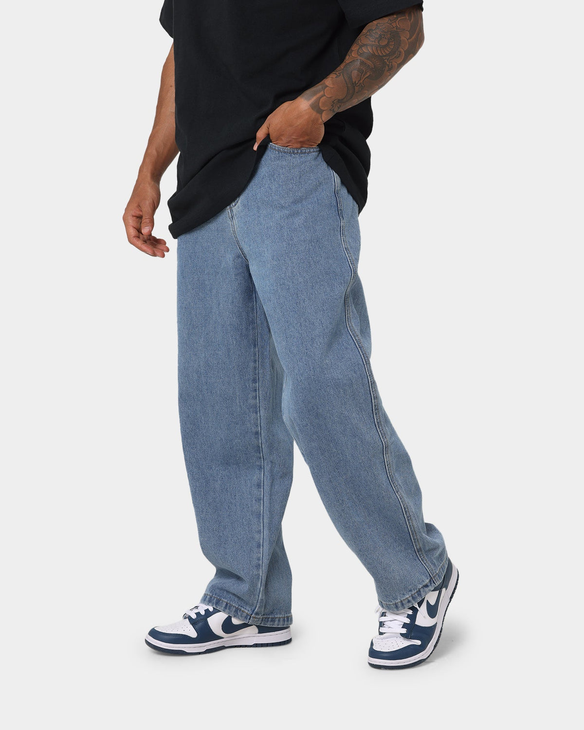 X-Large Bull Denim 91 Pants Mid Blue
