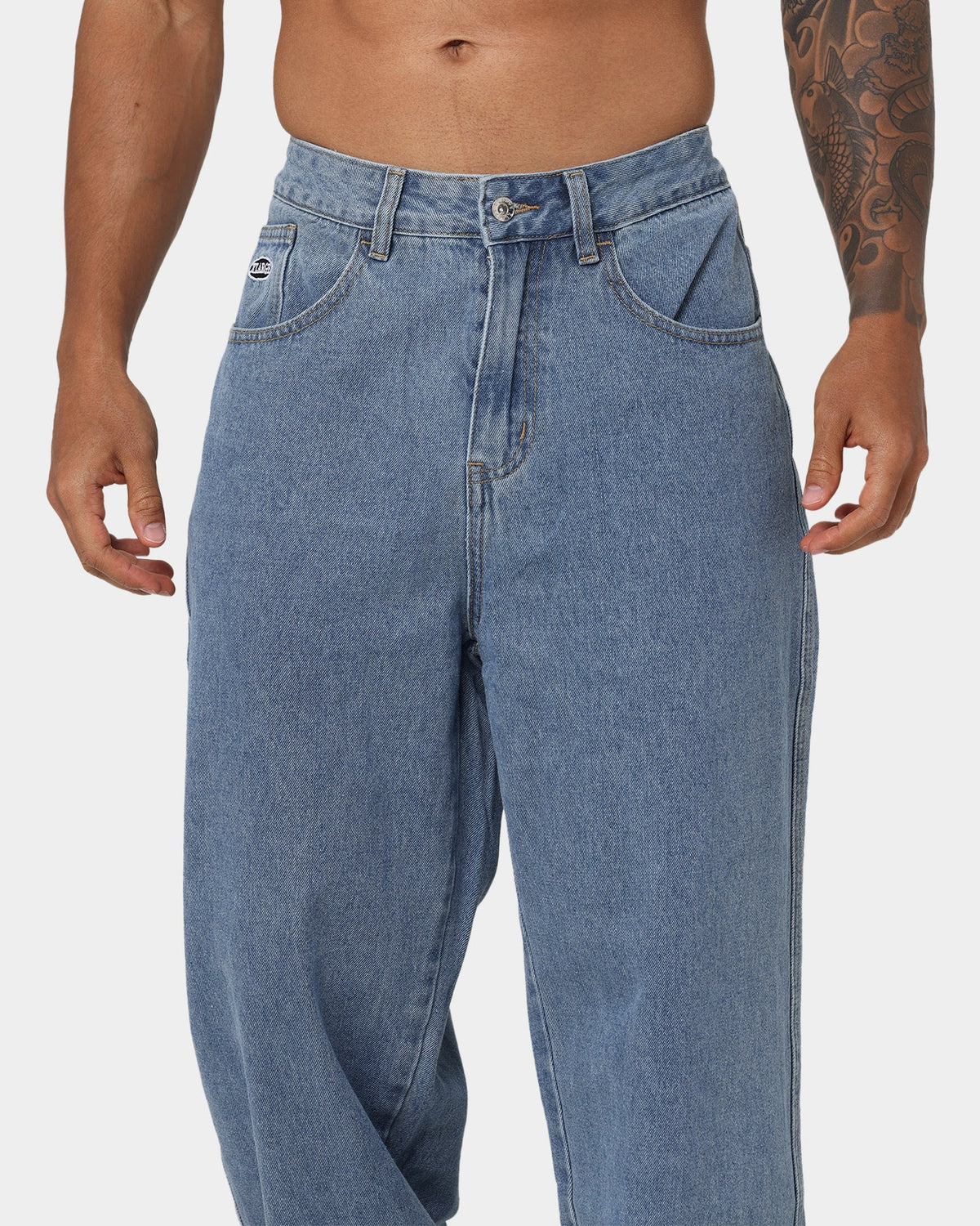 X-Large Bull Denim 91 Pants Mid Blue