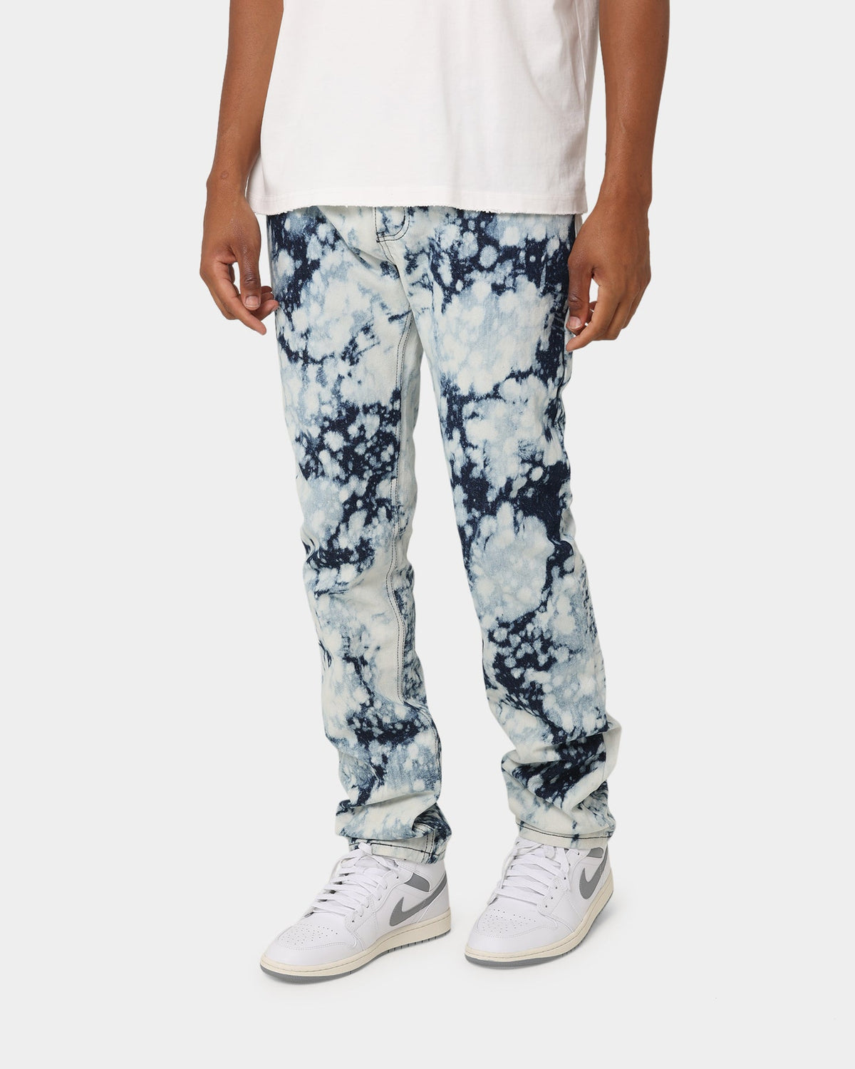 MNML D365 Splash Denim Pants Blue/White