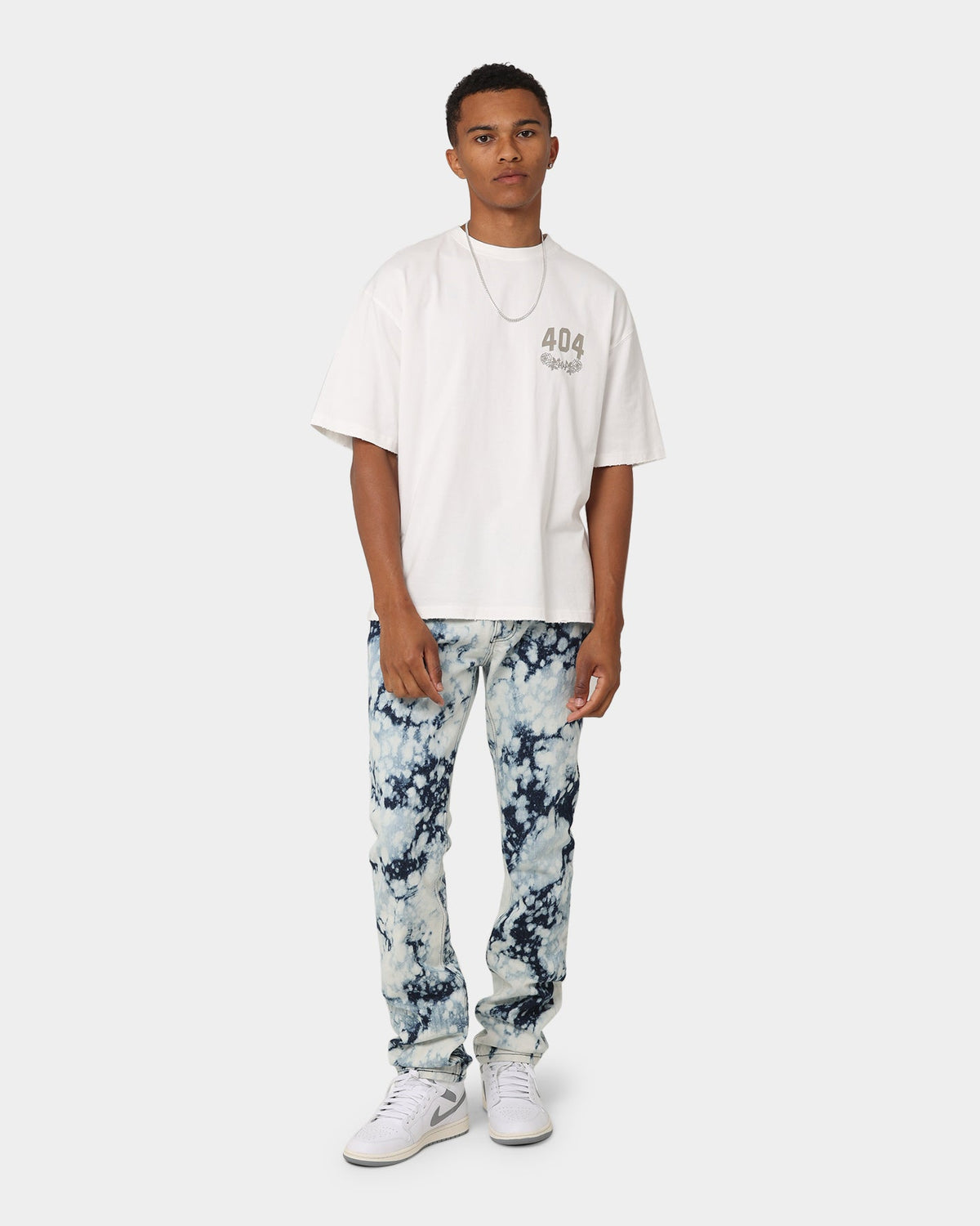 MNML D365 Splash Denim Pants Blue/White