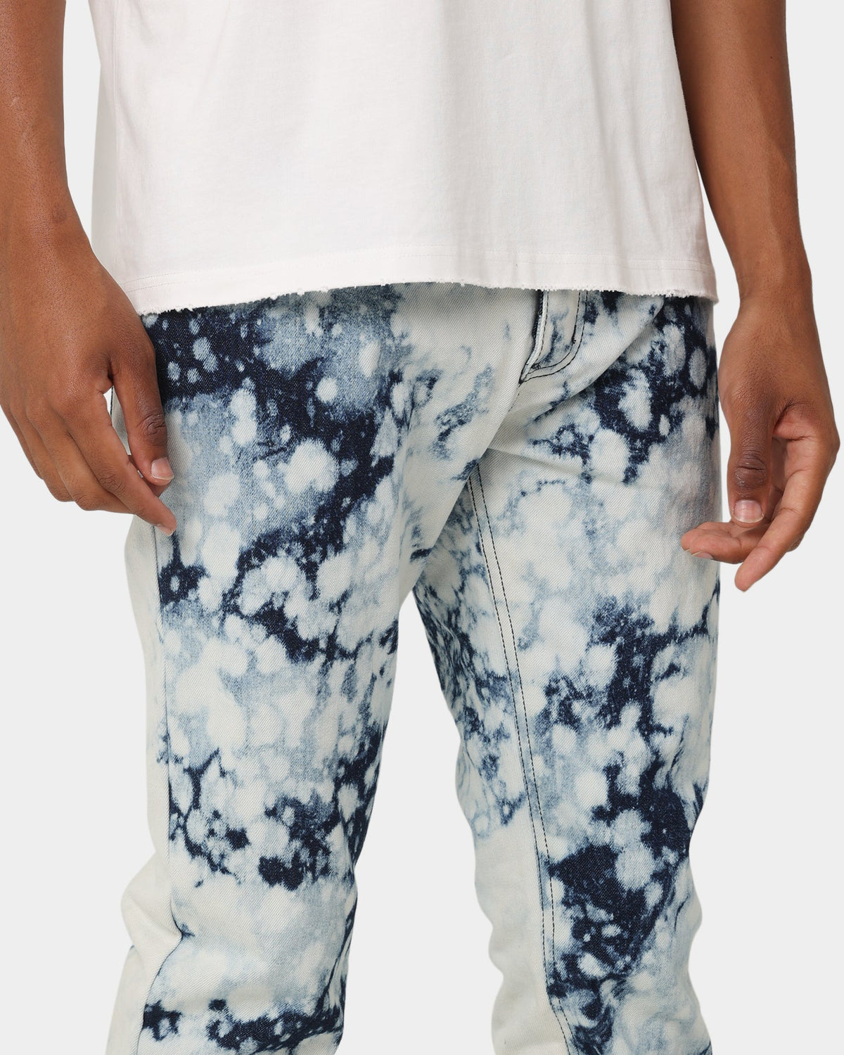 MNML D365 Splash Denim Pants Blue/White