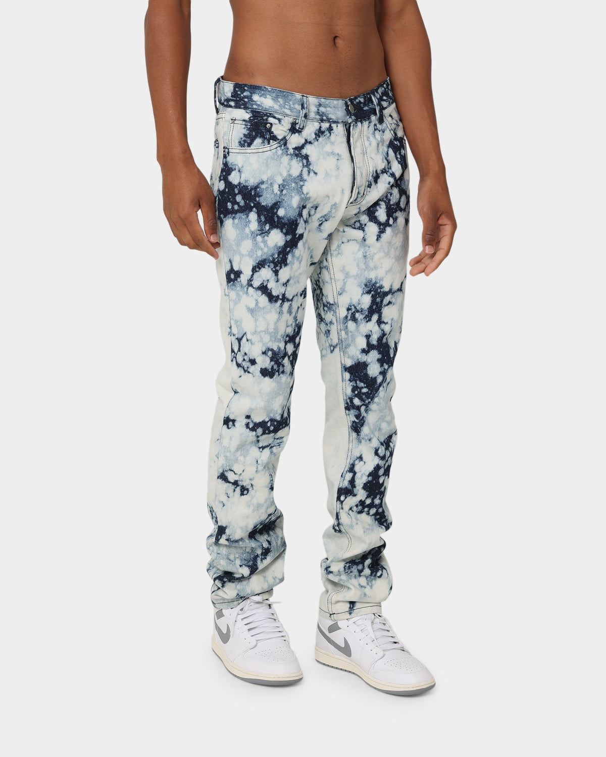 MNML D365 Splash Denim Pants Blue/White