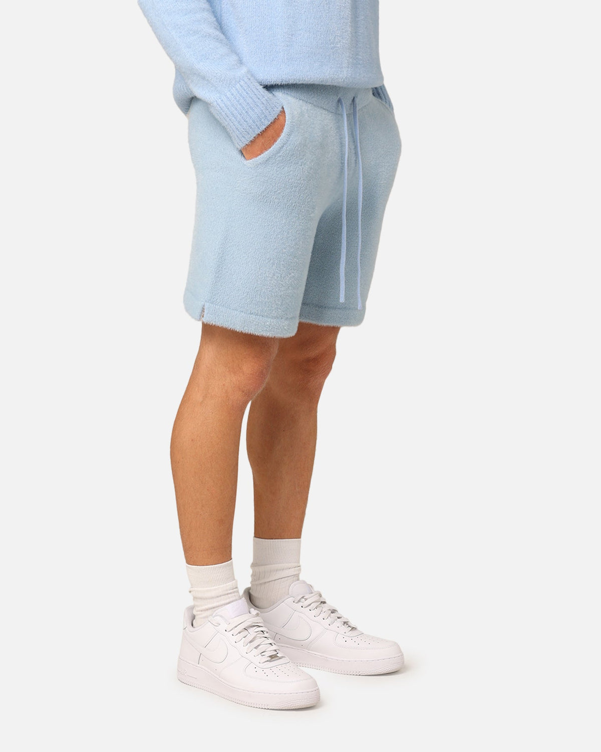 XXIII Fluffy Knit Shorts Blue