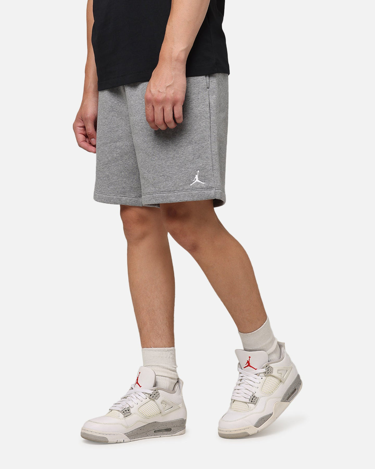 Jordan Brooklyn Fleece Shorts Carbon Heather/White