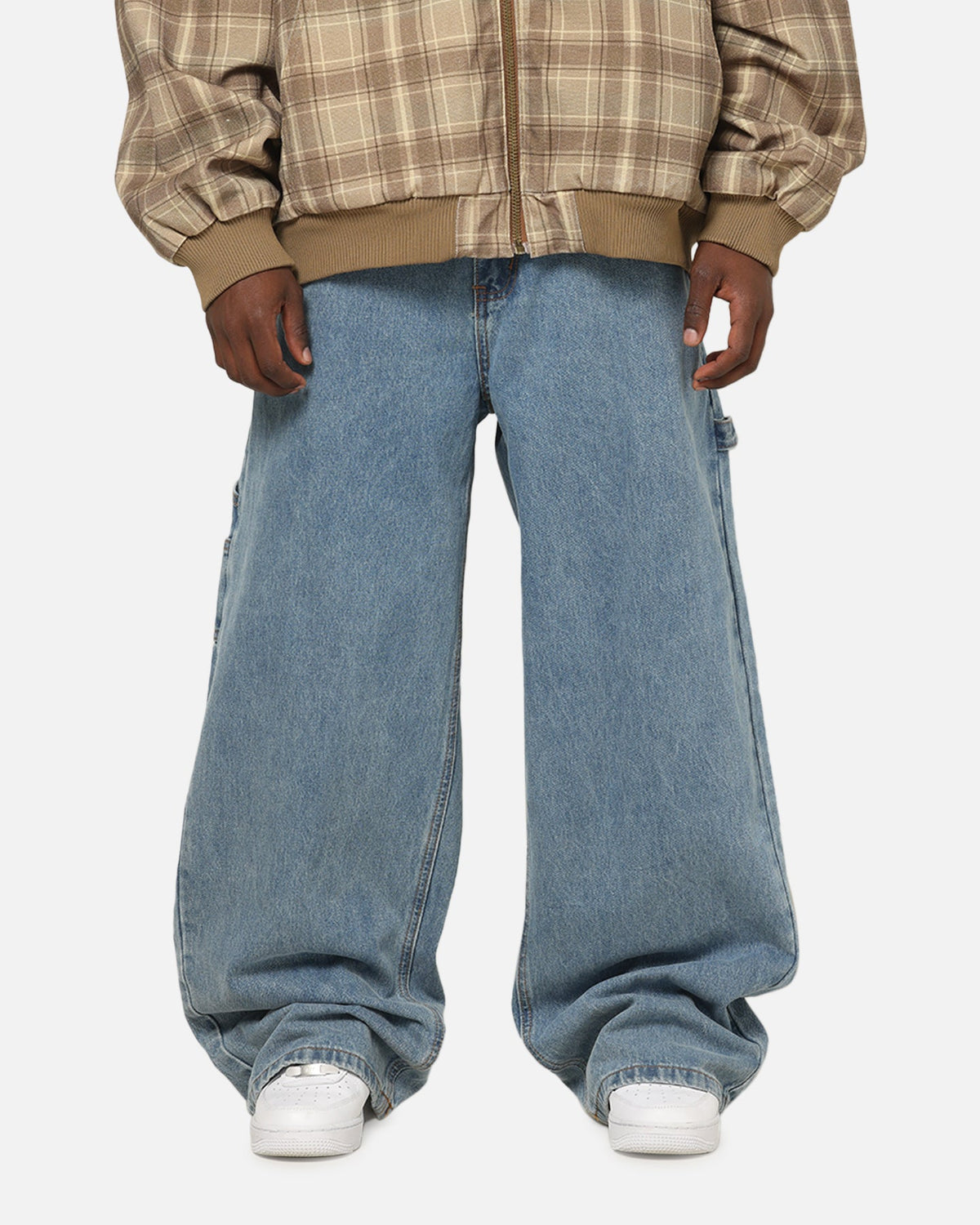Carre Baggy Carpenter Jeans Mid Blue Denim