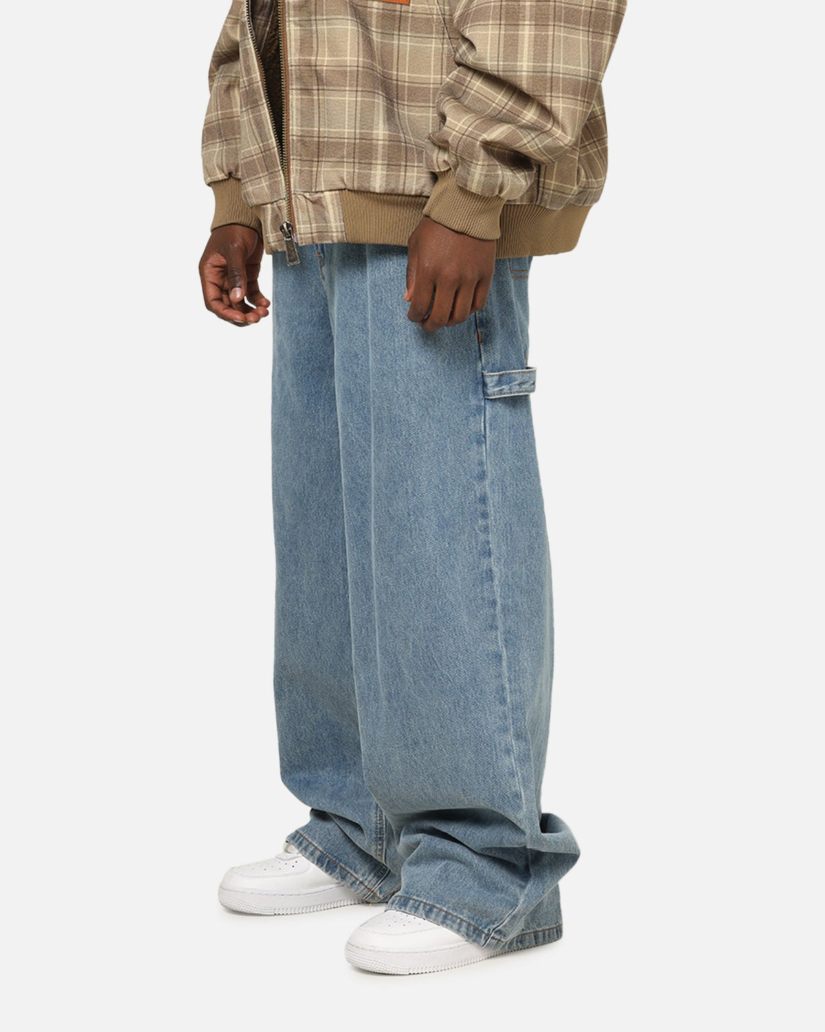 Carre Baggy Carpenter Jeans Mid Blue Denim