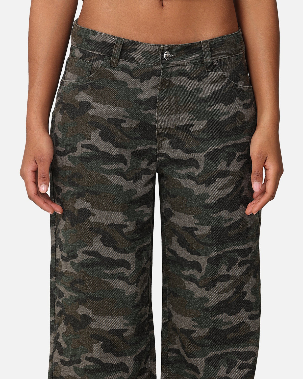 XXIII Women's Camo Wide Leg Jeans Camo