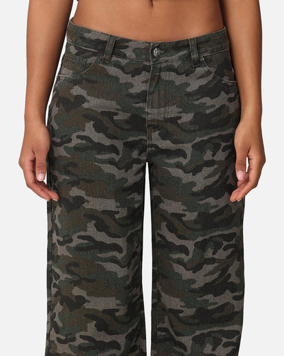 XXIII Women's Camo Wide Leg Jeans Camo