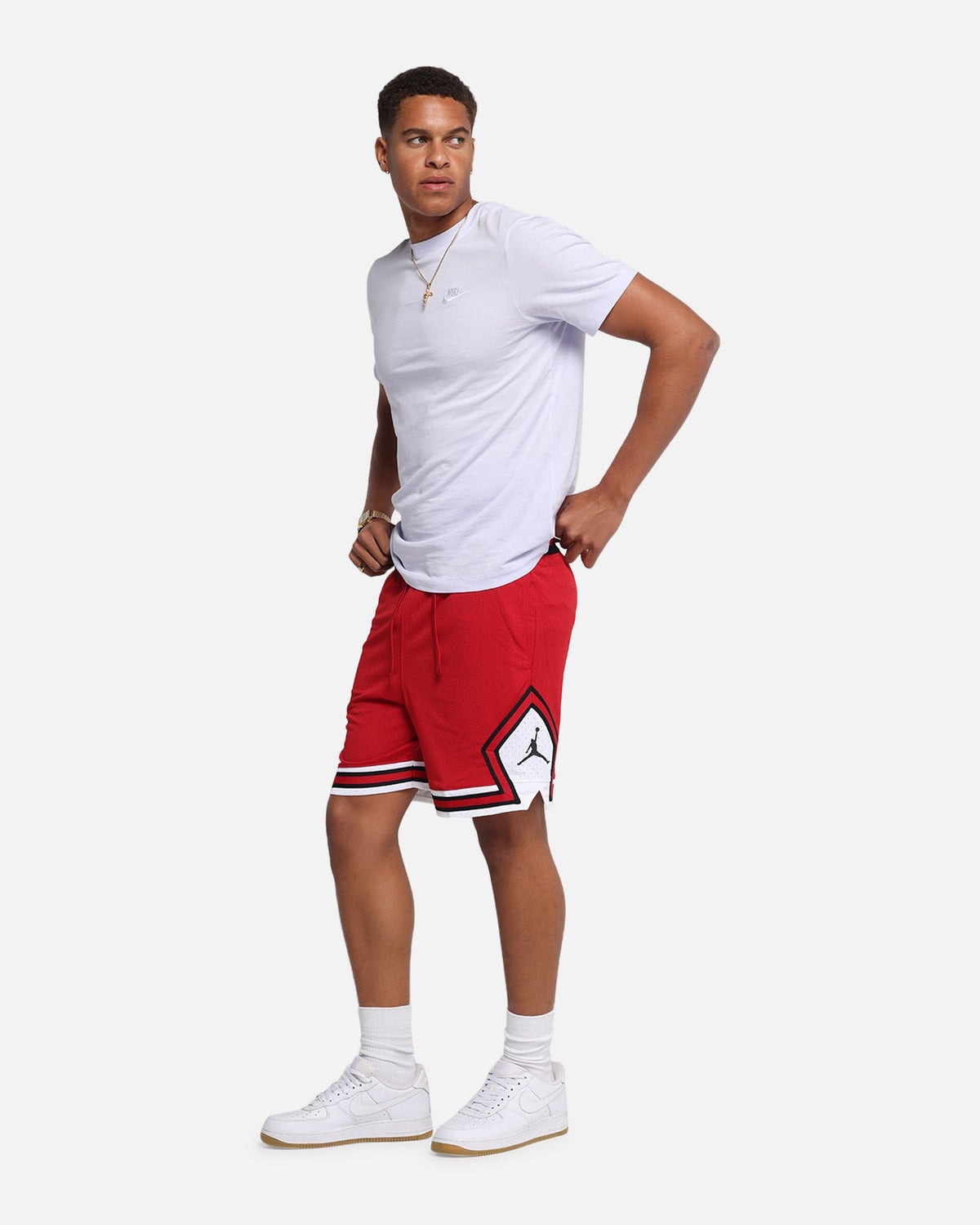 Jordan Dri-FIT Sport Diamond Shorts Gym Red/White