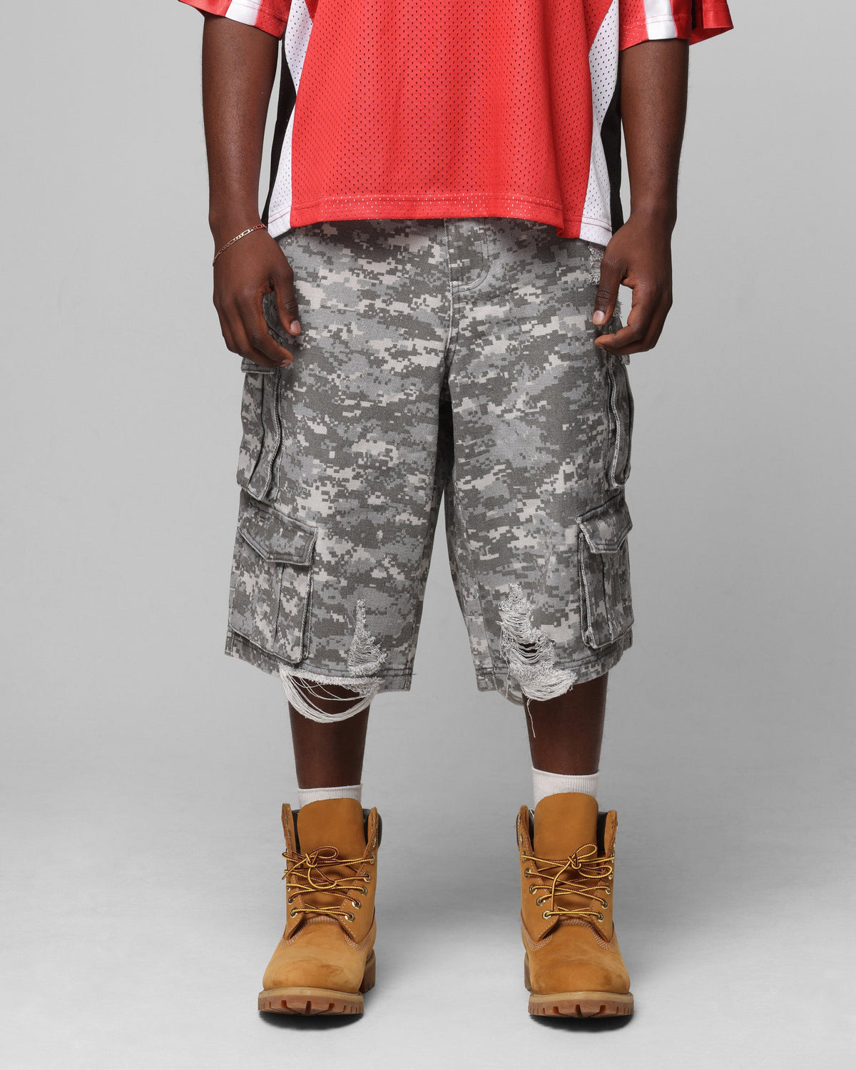 Loiter Collateral Cargo Shorts Snow Camo