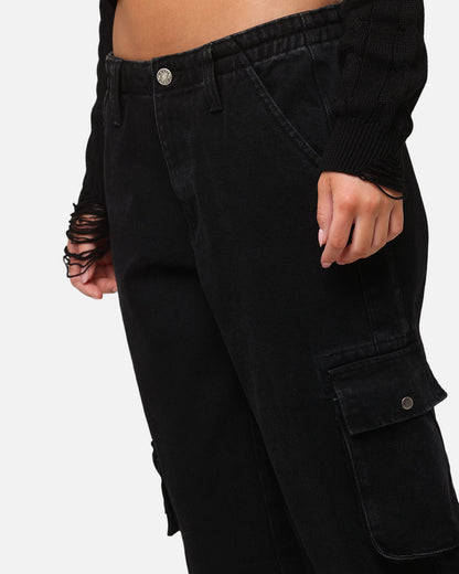 XXIII Women's Corporal Cargo Jeans Washed Black