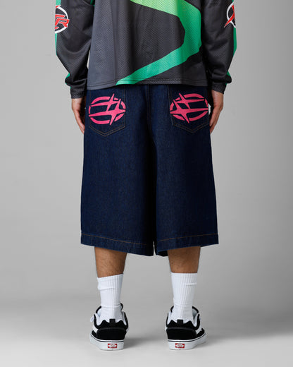 Loiter 3 Quarter Shorts Dark Indigo