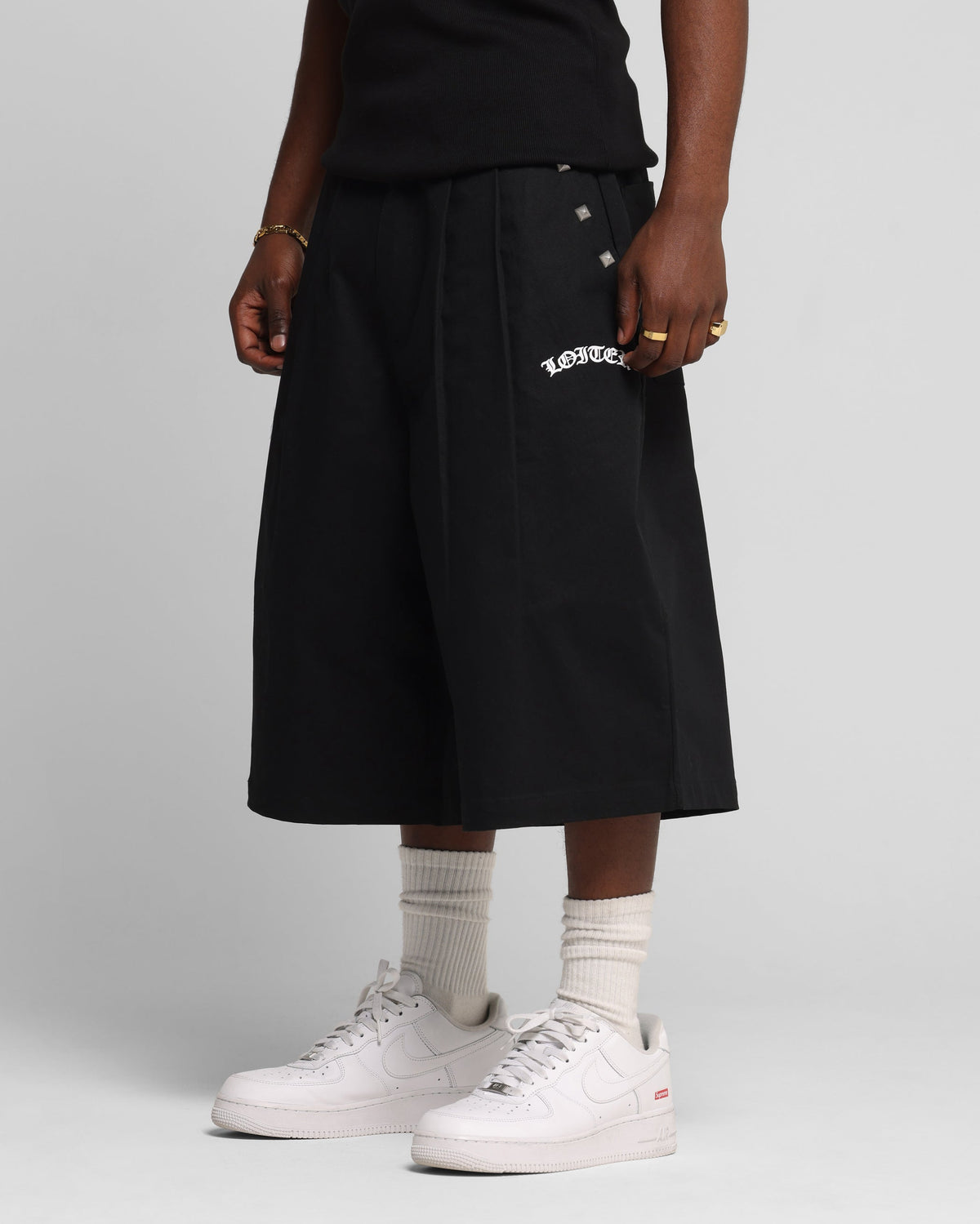 Loiter Chopper Baggy Shorts Black