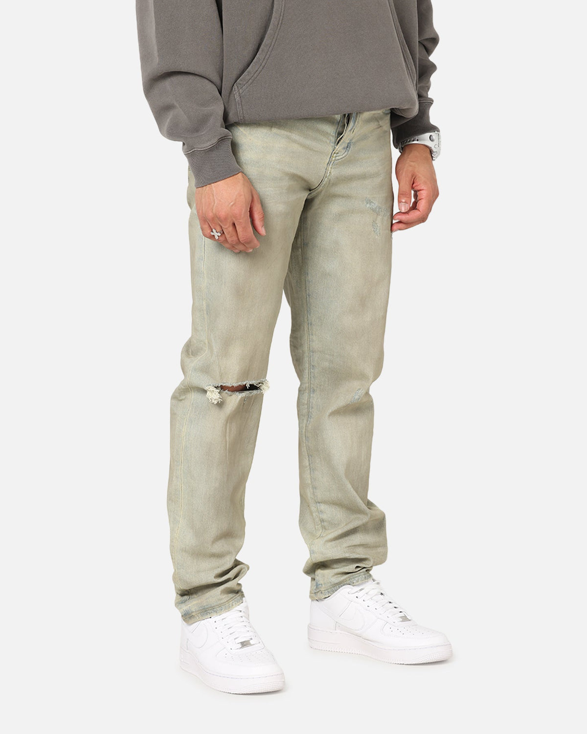 Saint Morta Psykhe Dirty Distressed Jeans Dirty Denim