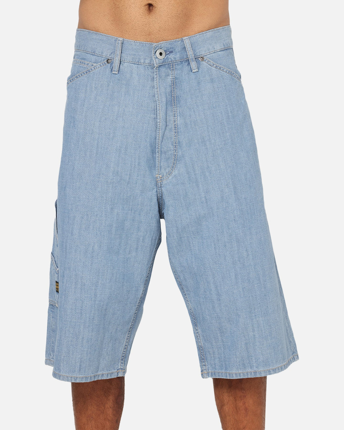 G-Star Bam Logger Denim Shorts Vintage Blue