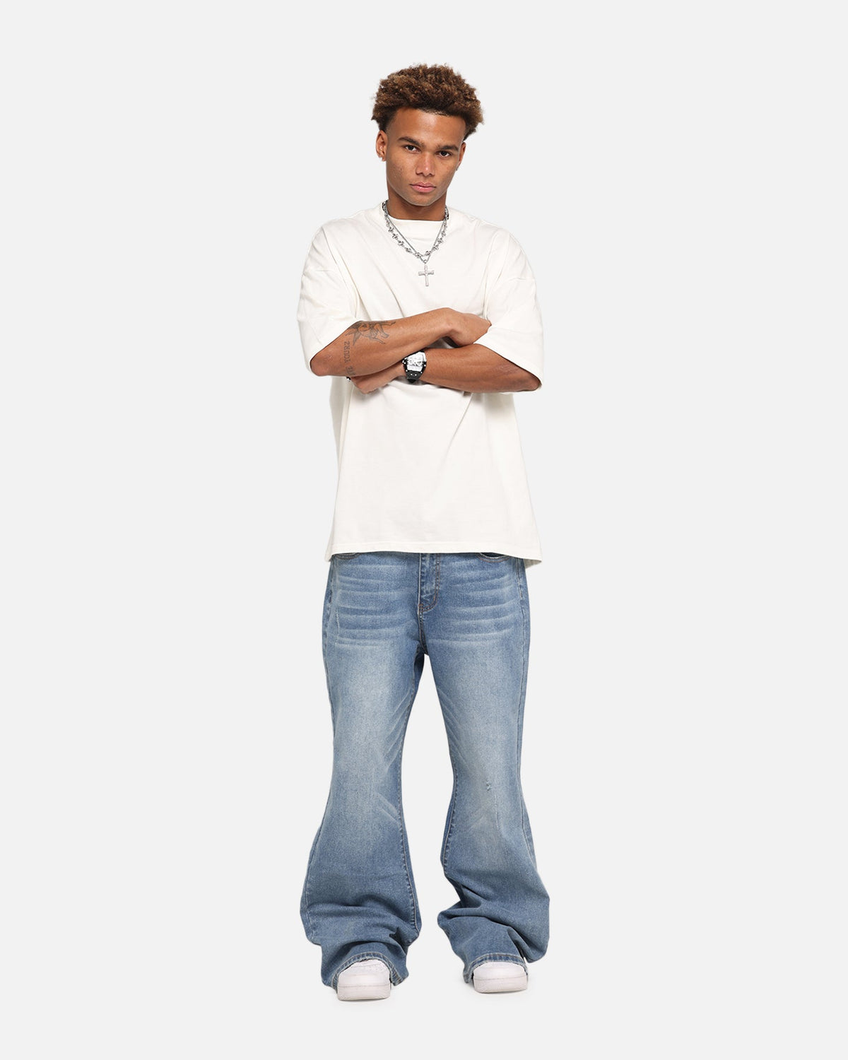 XXIII Game Play Flared Jeans Blue Denim