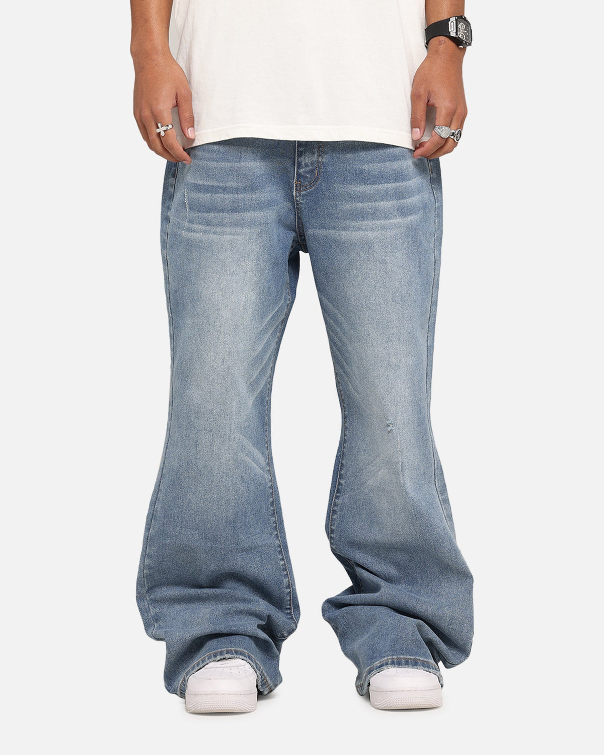 XXIII Game Play Flared Jeans Blue Denim
