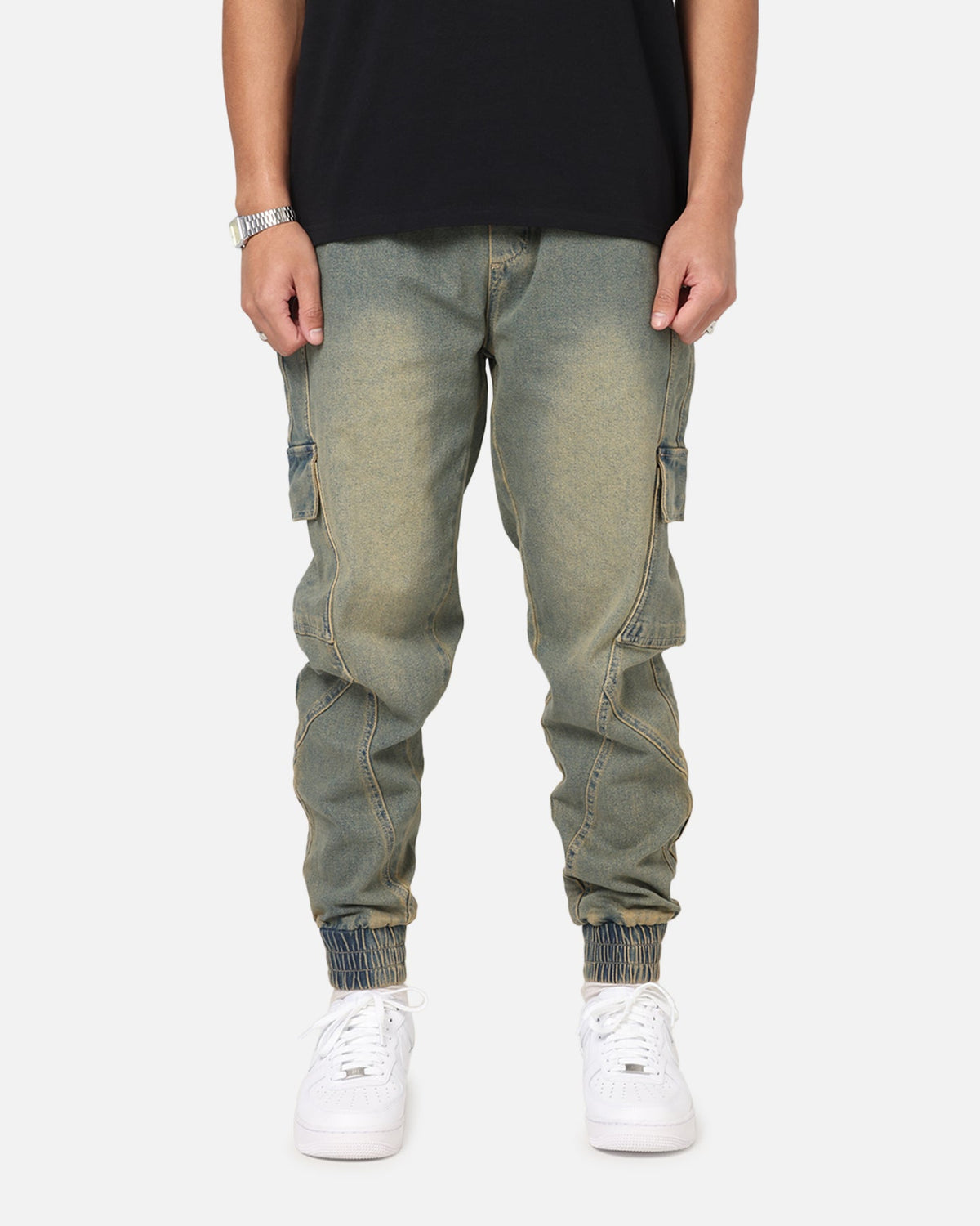 Saint Morta Rodeo Denim Joggers Dirty Blue