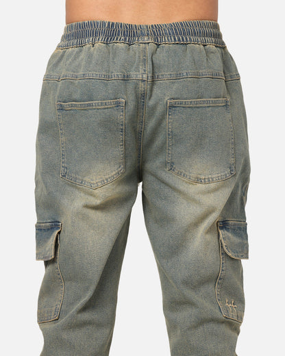 Saint Morta Rodeo Denim Joggers Dirty Blue