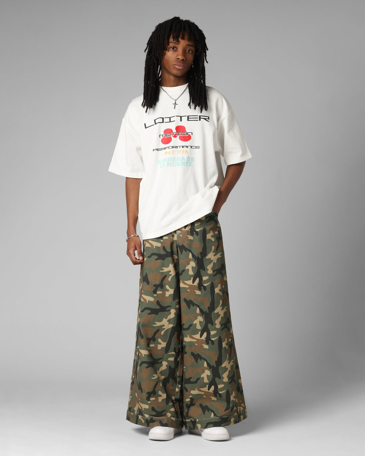 Loiter F-22 Raver Jeans Woodland Camo