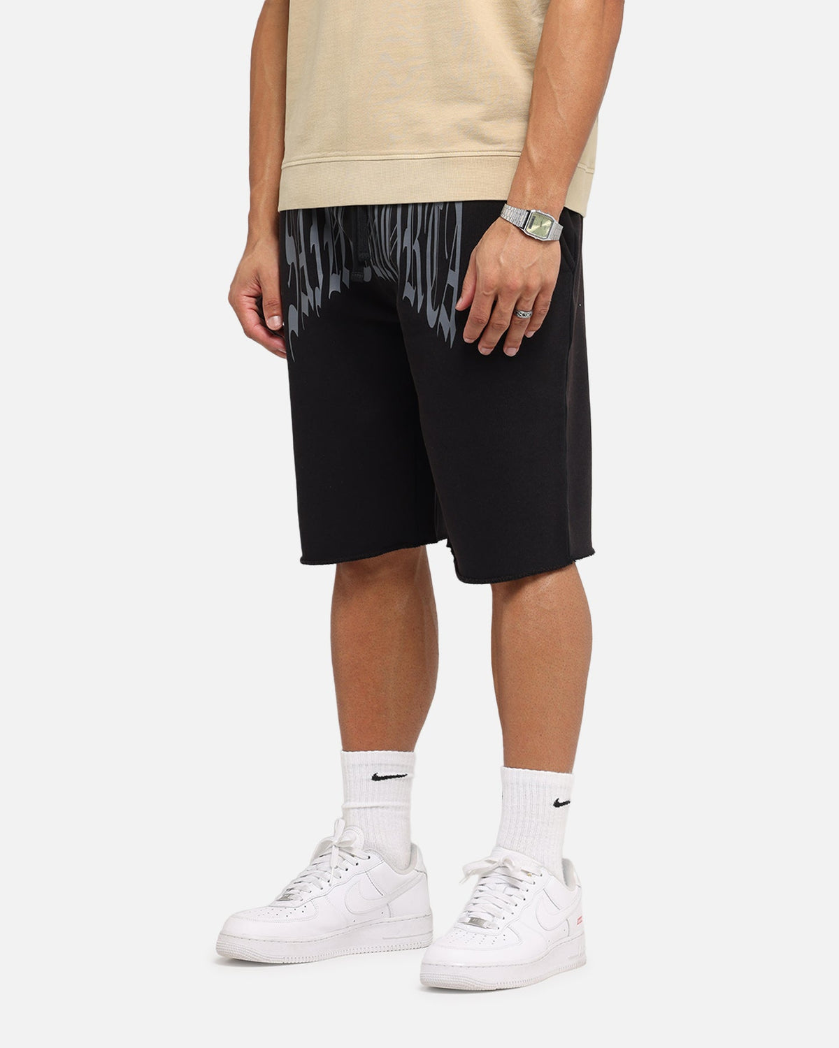 Saint Morta Vill Park Sweat Shorts Vintage Black