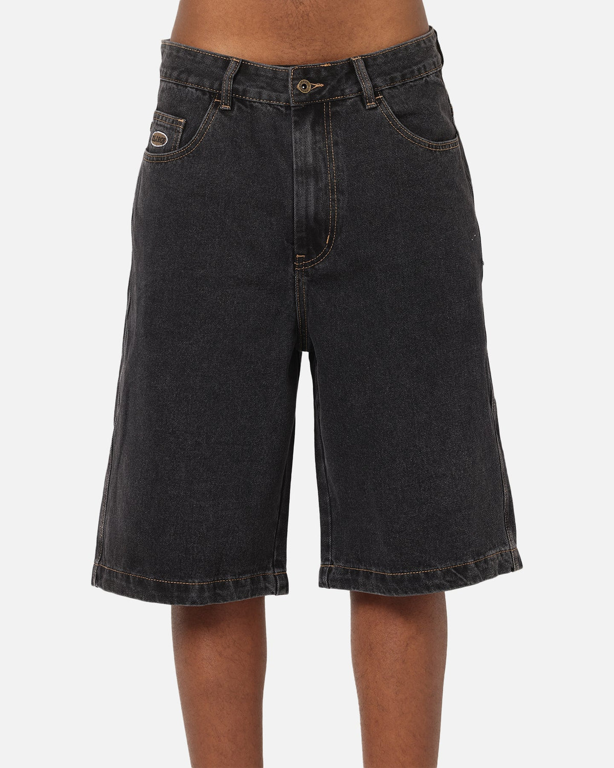 X-Large Baggy Bull Denim 91 Shorts Washed Black