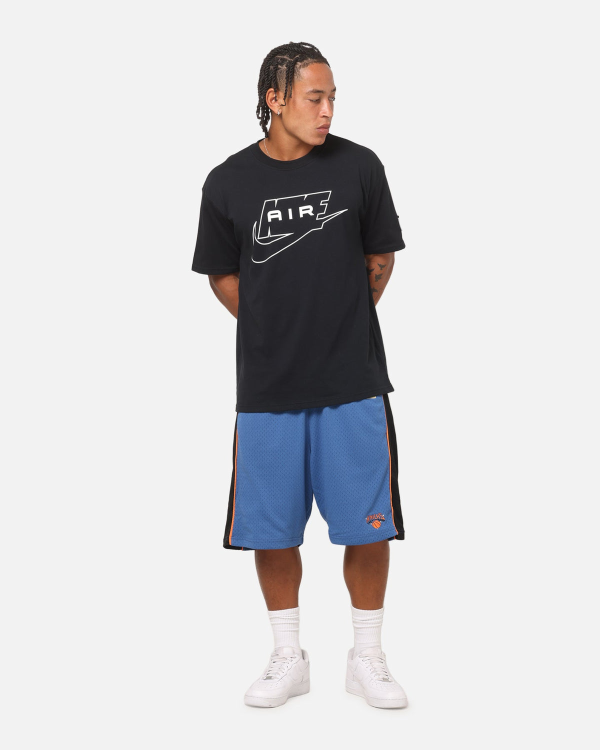 Mitchell & Ness New York Knicks Panel Shorts Blue Slate/Black