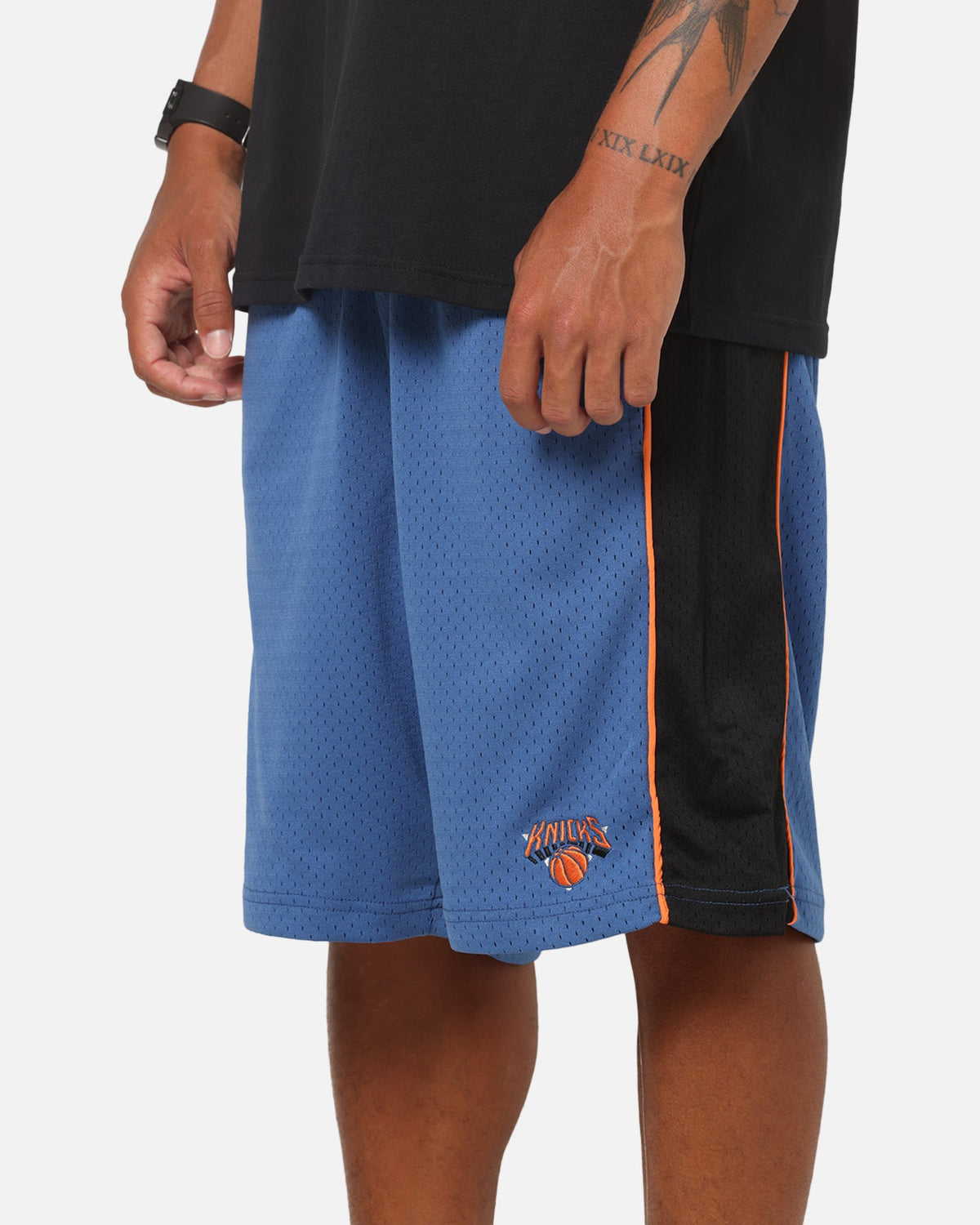 Mitchell & Ness New York Knicks Panel Shorts Blue Slate/Black