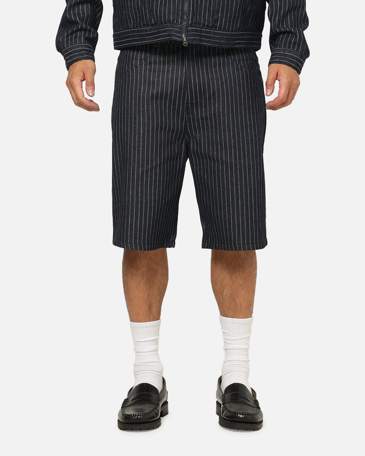 Carre Solace Baggy Jorts Navy Pinstripe