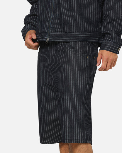 Carre Solace Baggy Jorts Navy Pinstripe