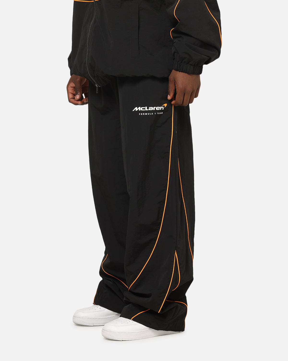 Mitchell & Ness X Mclaren Nylon Tracksuit Pants Black/Papaya