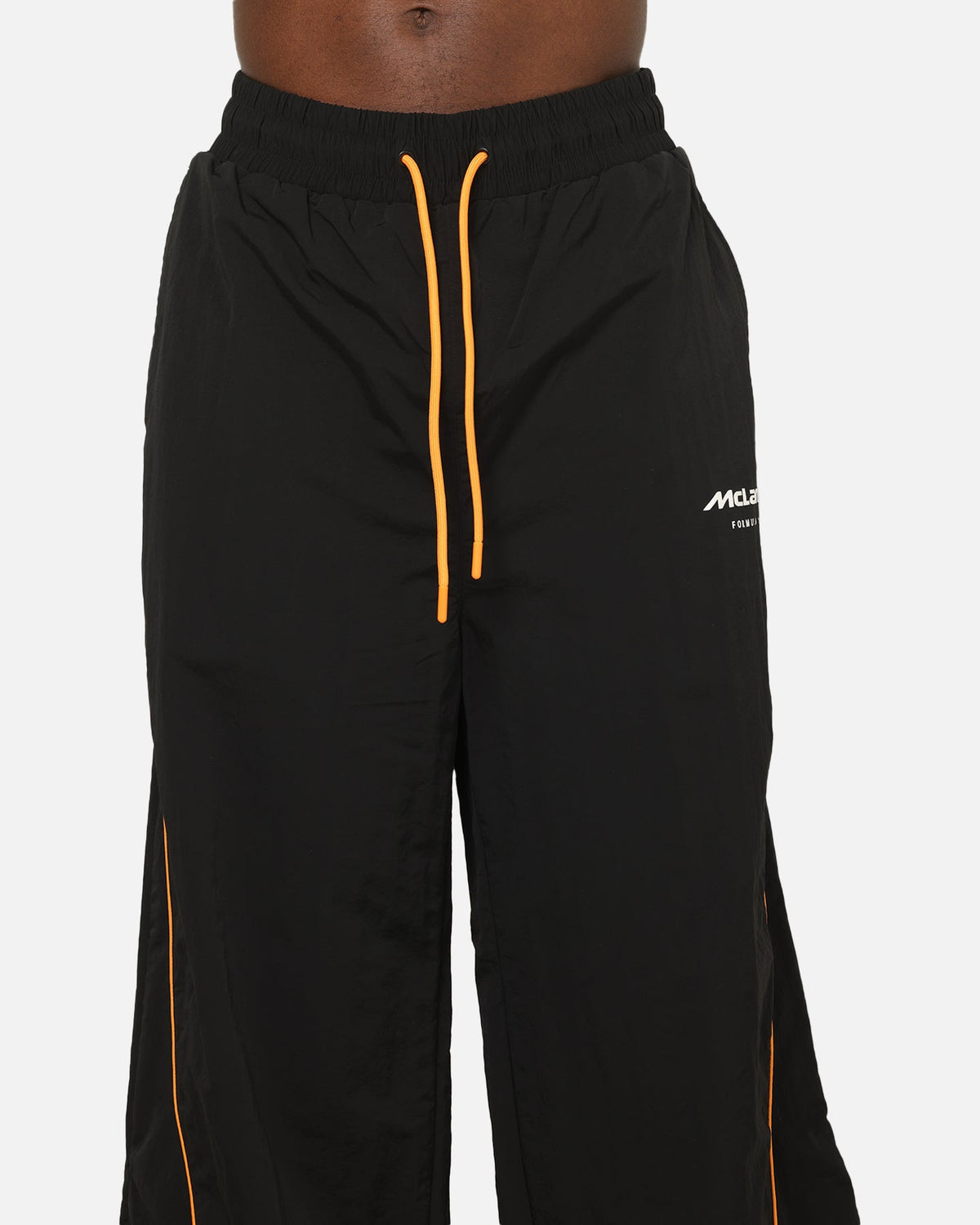 Mitchell & Ness X Mclaren Nylon Tracksuit Pants Black/Papaya