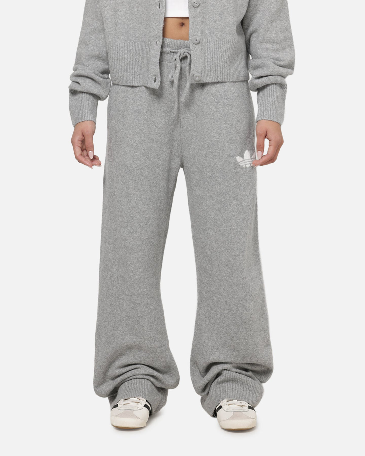 Adidas Women's Essentials Knit Pants Medium Grey Heather