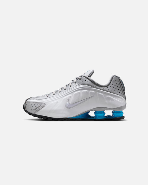Nike Shox R4 Metallic Silver/Blue