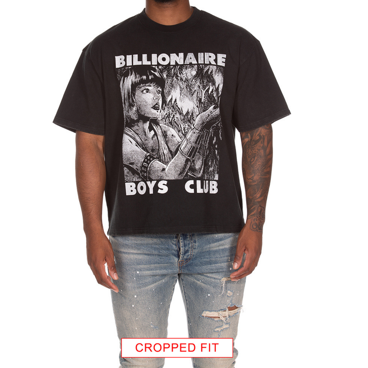 Billionaire Boys "Giant" SS Knit (Cropped Fit) (Black)