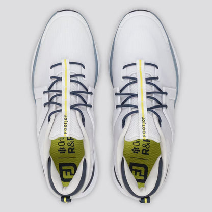 Hyperflex Cleated Laced Golf Shoes White/Blue/Lime