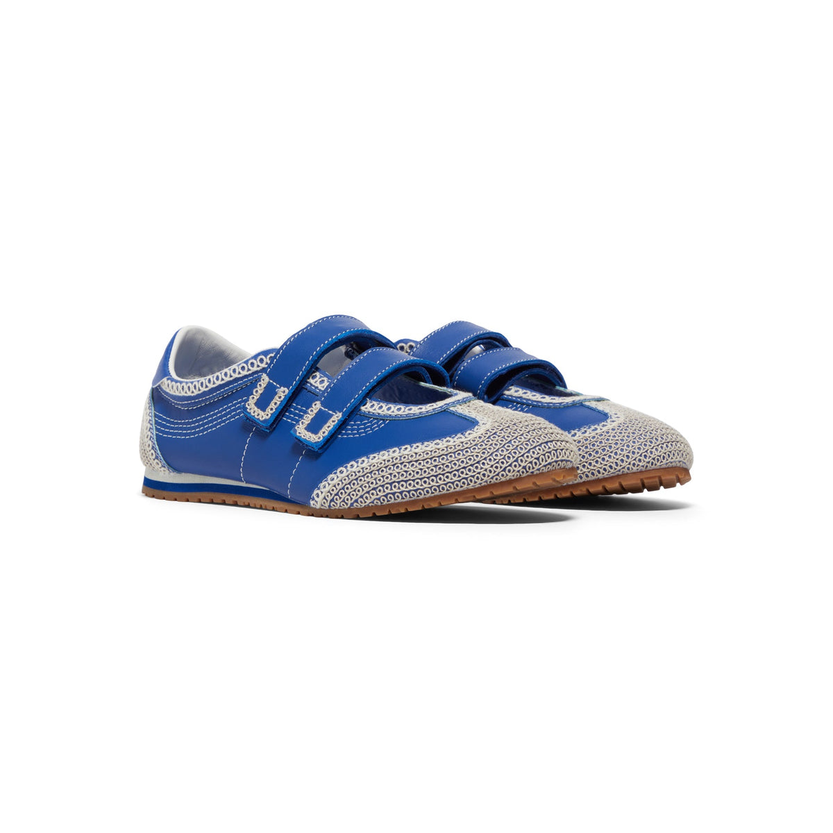 Vans Mary Jane Super Low Pro Slip-On Lx (Embroidered Blue/Marshmallow)