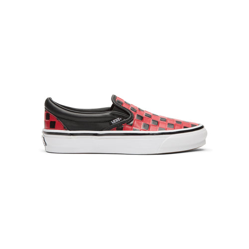 Vans Otw Classic Slip-On 98 Vibram (Leather Check Black/Racing Red)
