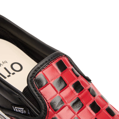 Vans Otw Classic Slip-On 98 Vibram (Leather Check Black/Racing Red)