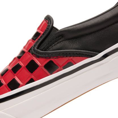 Vans Otw Classic Slip-On 98 Vibram (Leather Check Black/Racing Red)