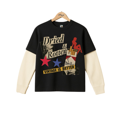 Dry Rot "Collage" LS Waffle Thermal (Black)
