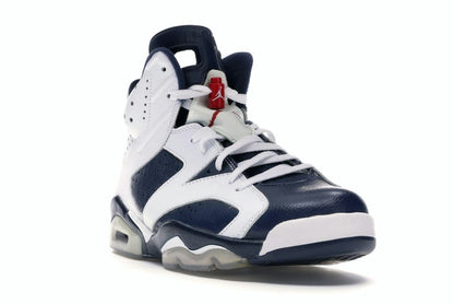Air Jordan 6 Retro Olympic London 2012 White/Midnight Navy-Varsity Red