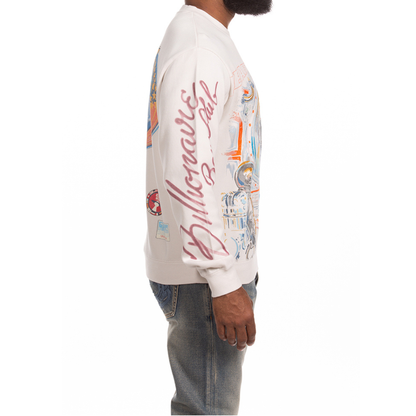 Billionaire Boys Club "Explore" LS Knit Tee (Whisper White)