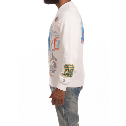 Billionaire Boys Club "Explore" LS Knit Tee (Whisper White)