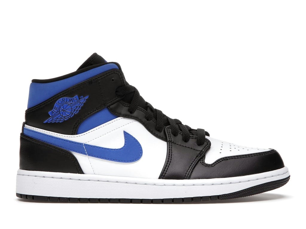 Jordan 1 Mid White Black Racer Blue 554724-140 Sneakers