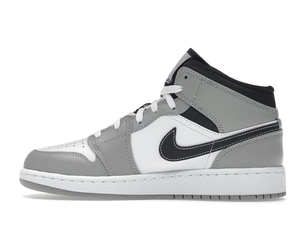 Air Jordan 1 Mid Light Smoke Grey (GS) 554725-078 Grey Black Anthracite White